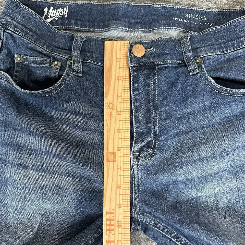 Mugsy Jeans Kinzies Mens 31x29‎ Blue Denim Straight Leg Stretch Low Rise Adult